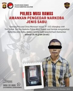 Kasat Res Narkoba Polres Musi Rawas, Iptu Jemmy Amin Gumayel langsung tancap gas, Rabu 08/10/2025:
