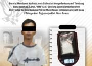 Terus bergerak melaksanakan penegakan hukum pidana penyalahgunaan Narkotika, Satuan Reserse Narkoba Polres Musi Rawas, kamis 09/10/2025