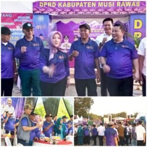 Lapangan Taman Beragam Muara Beliti tampak semarak dan dipenuhi ribuan warga pada Rabu (15/10/2025)