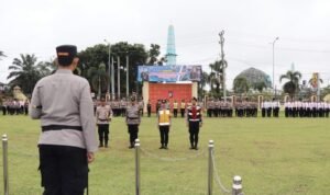 Kapolres Musi Rawas Pimpin Apel Launching Pamapta, Negosiator dan Patroli Presisi,kamis 23/10/2025: