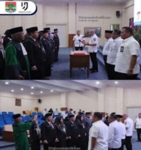 Wali Kota Lubuk Linggau, H Rachmat Hidayat melantik sekaligus mengambil sumpah, Rabu 01/10/2025: