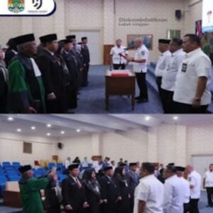 Wali Kota Lubuk Linggau, H Rachmat Hidayat melantik sekaligus mengambil sumpah, Rabu 01/10/2025: