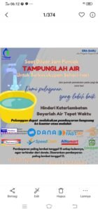 Kemudahan dalam pembayaran pemakaian air pam di kab.rejang lebong,sabtu 04/10/2025: