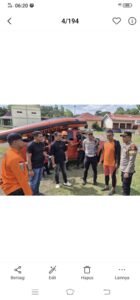 Tim Gabungan Polsek Muara Beliti Sigap Cek TKP Korban Diduga Jatuh ke Sungai Beliti Terbawa Arus, Senin 06/10/2025: