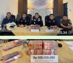 Kejaksaan Negeri Musi Rawas (Mura) menerima pembayaran uang denda Rp. 500 juta dari terpidana Effendy Suryono alias Afen Anak dari Oni Suryono: Rabu 05/11/2025: