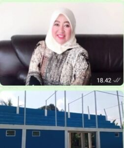 Kontraktor pelaksana pembangunan tribun stadion mini di Kelurahan Pasar Muara Beliti, Kabupaten Musi Rawas,,kamis 06/11/2025: