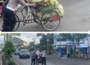 Pemandangan menyejukkan hati terlihat di salah satu ruas jalan Kota Lubuk Linggau pada Senin (24/11/2025). Di tengah hiruk pikuk kendaraan dan aktivitas pagi,,