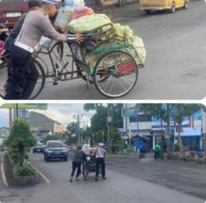 Pemandangan menyejukkan hati terlihat di salah satu ruas jalan Kota Lubuk Linggau pada Senin (24/11/2025). Di tengah hiruk pikuk kendaraan dan aktivitas pagi,,