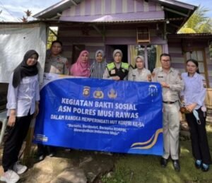 HUT KORPRI ke-54 Tahun 2025, ASN Bersama Siddokes Polres Musi Rawas Salurkan Bansos dan Cek Kesehatan Anak Yatim Serta Warga Kurang Mampu