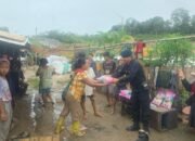 Jumat Berkah, Satbrimob Polda Sumsel Batalyon B Pelopor Hadir Berbagi di TPA Jukung,,