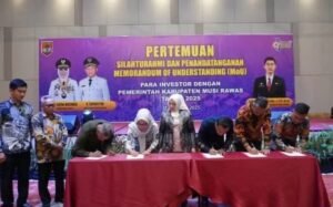Pemerintah Kabupaten Musi Rawas mempertegas sinergi dengan pihak swasta melalui Penandatanganan,, Jumat 12/12/2025: