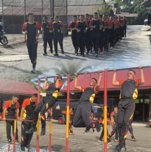 Tingkatkan Kebugaran dan Disiplin, Personel Batalyon B Pelopor Laksanakan Olahraga Pagi,,