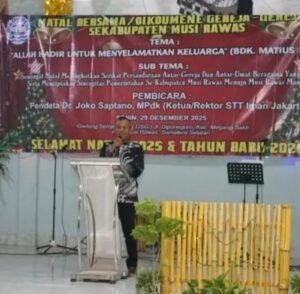 Umat Kristiani se Kabupaten Musi Rawas menggelar perayaan natal Oikouemene, Senin 29/12/2025: