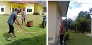 Kerja Bakti Rutin Pemdes Srimulyo Berbuah Hasil, Lingkungan Kantor Kini Lebih Bersih, Senin 29/12/2025: