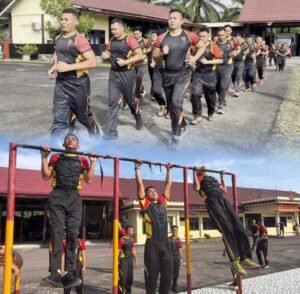 Jaga Kondisi Fisik Personel, Batalyon B Pelopor Gelar Kegiatan Olahraga Pagi,,