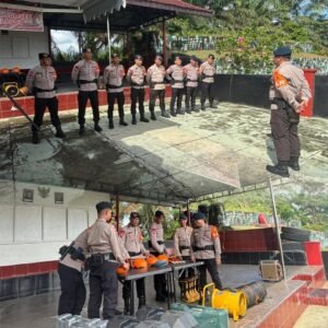 Satbrimob Polda Sumsel Batalyon B Pelopor Laksanakan Siaga SAR, Pastikan Kesiapan Operasional, Senin 05/01/2026: