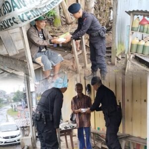 Satbrimob Polda Sumsel Batalyon B Pelopor Laksanakan Kegiatan Jumat Berkah,,