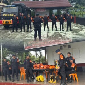 Pastikan Kesiapsiagaan Personel dan Peralatan, Batalyon B Pelopor Gelar Siaga SAR,,