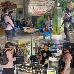 Patroli Dialogis Satbrimob Polda Sumsel Batalyon B Pelopor Bangun Komunikasi Humanis dengan Warga Lubuklinggau,kamis 20/01/2026: