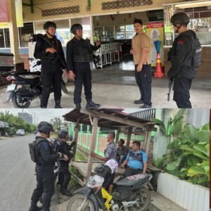 Satbrimob Polda Sumsel Batalyon B Pelopor Hadir di Tengah Masyarakat Melalui Patroli Dialogis,,