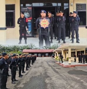 Pastikan Kesiapsiagaan Personel Selama Siaga Nataru, Satbrimob Polda Sumsel Batalyon B Pelopor Gelar Apel Siaga,,