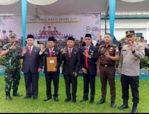 Kantor Kementerian Agama (Kemenag) Kabupaten Musi Rawas menggelar upacara peringatan Hari Amal Bhakti (HAB) ke-80, Sabtu 03/01/2026:
