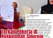 Kepala Puskesmas Sidorejo Bantah Isu Nepotisme, Sebut Nakes Silvia Langgar Kontrak,, Rabu 07/01/2026: