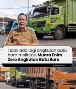 Tidak ada lagi angkutan batu bara yang melintas di wilayah Muara Enim menuju Lahat alias zero angkutan batu bara, Sabtu 10/01/2026: