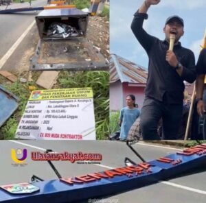 Robohnya gapura di Jalan Kenanga II Lintas, Kota Lubuklinggau, menjadi ironi serius dalam praktik pembangunan daerah,, Selasa 13/01/2026: