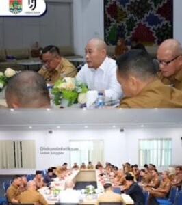 Wali Kota Lubuk Linggau H Rachmat Hidayat pimpin rapat koordinasi bersama Organisasi Perangkat Daerah,, Senin 26/01/2026: