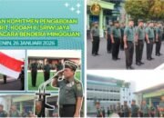 Tegaskan Komitmen Pengabdian Prajurit, Kodam II/Sriwijaya Gelar Upacara Bendera Mingguan, Senin 26/01/2026: