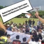 Aksi damai yang digelar masyarakat Kelurahan Pasar Muara Beliti di Kantor Pemerintah Kabupaten (Pemkab) Musi Rawas, Kamis (29/01/2026),,