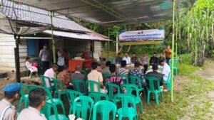 Sukseskan Bedah Rumah “Bedulur”, Polsek STL Ulu Terawas, Polres Musi Rawas Gelar Peletakan Batu Pertama Warga Desa Babat,,,