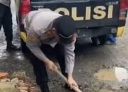 Kembali, Polsek BTS Ulu Polres Musi Rawas Berikan Pelayanan kepada Masyarakat, Timbun Jalan Berlubang,,