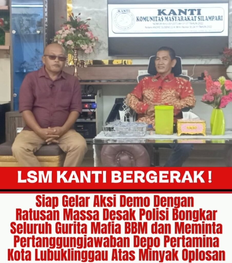 Pasca Polda Sumsel Ungkap Gudang Oplosan dan penimbunan BBM, LSM KANTI Desak Manajer Depo Pertamina Lubuklinggau Dicopot